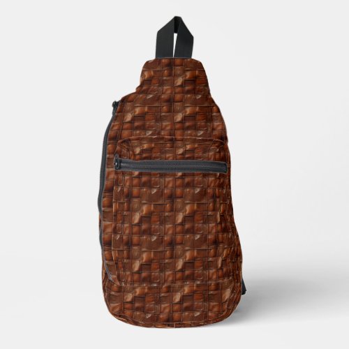Versatile Brown Leather Look Sling Bag