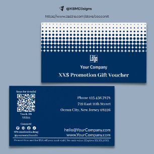Versatile Business Promo Blue Gift Voucher Card