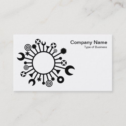 Versatile Circle _ Black on White Business Card