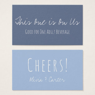 Versatile Drink Tickets in Two-Toned Blues