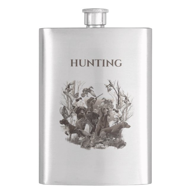Versatile Hunting Dogs Flask (Front)