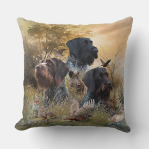 Versatile Hunting Dogs Throw Pillow