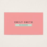 Versatile Social Media Pastel Pink and Mint Blue Business Card