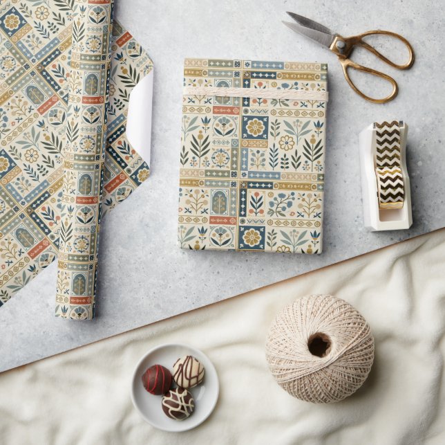 Versatile Tuscan Charm Wedding & All-Occasion Wrapping Paper (Crafts)