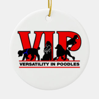 Versatility in Poodles Ceramic Ornament