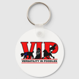 Versatility in Poodles Keychain