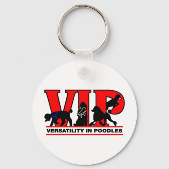 Versatility in Poodles Keychain (Front)