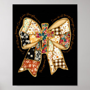 Verse Bible Coquette Christian Jesus Bow Patchwork Poster