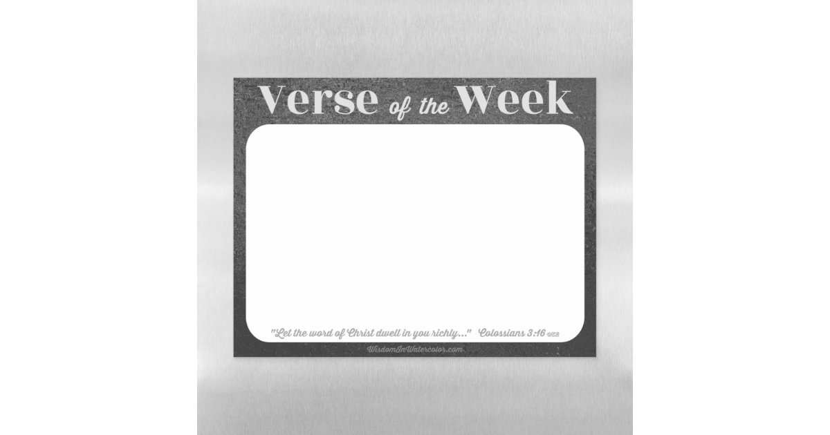 Verse of the Week l Magnetic Dry Erase Sheet