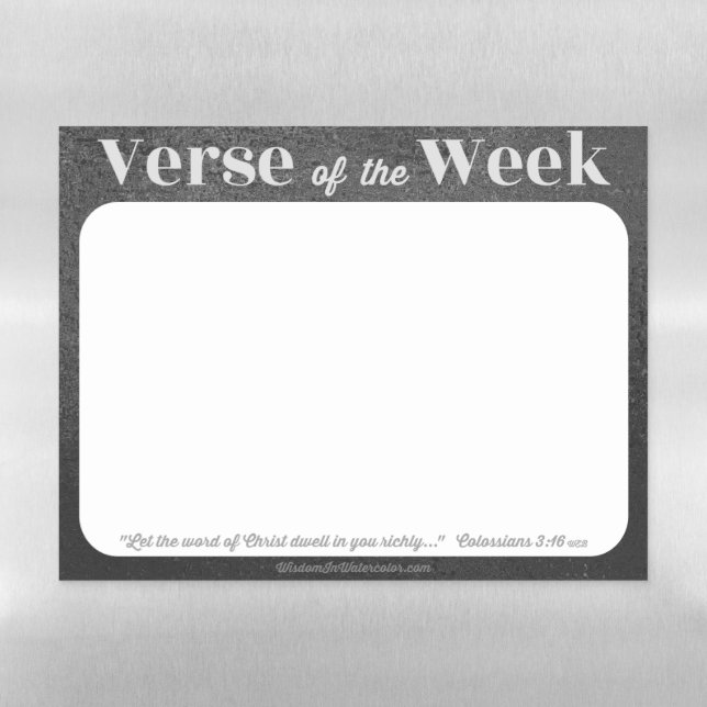 Verse of the Week l Magnetic Dry Erase Sheet (Horizontal)