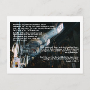 verses from Isaiah 41 - help and comfort Postcard