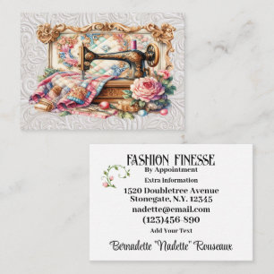 Version #2 Elegant Seamstress Sewing Business Card