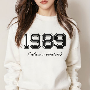 VERSIONS 89 Custom Year Personalized Name Varsity Sweatshirt