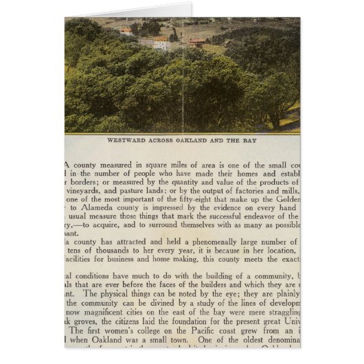 Verso Alameda County, Oakland and the Bay (Front)