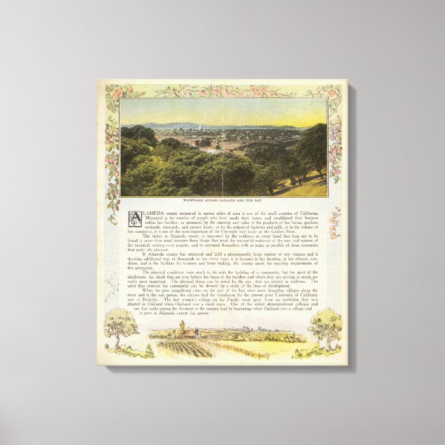 Verso Alameda County, Oakland and the Bay Canvas Print (Front)