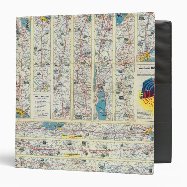 Verso American Airlines system map 3 Ring Binder (Front/Inside)