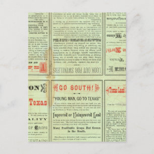 Verso State of Texas Postcard