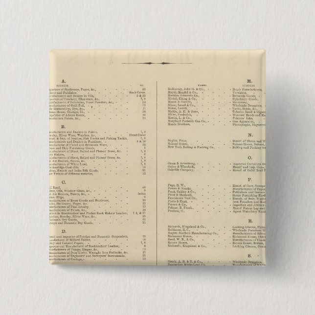 Verso Title Page Colton's American Atlas Button (Front)