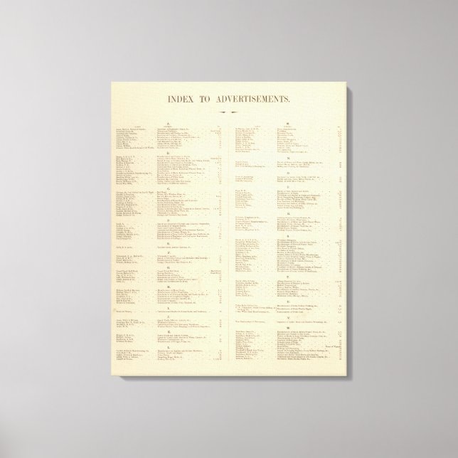 Verso Title Page Colton's American Atlas Canvas Print (Front)