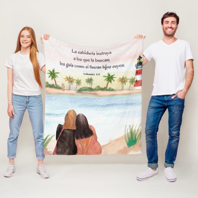 Versos Motivacionales Biblicos en Español Fleece Blanket (In Situ)