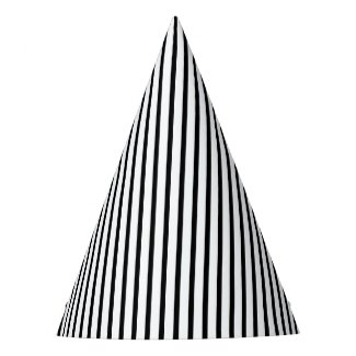 Vert Striped BW Party Hat