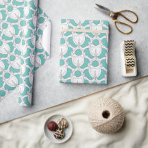 Vertebra on Cyan Wrapping Paper
