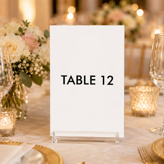 Vertical 3.5 x 5 Table Card, Number Card Celebrate