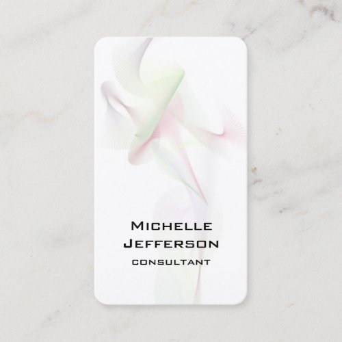 Vertical Abstract Curves Modern Style Trendy Business Card