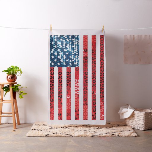 vertical american flag fabric