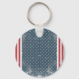 vertical american flag keychain