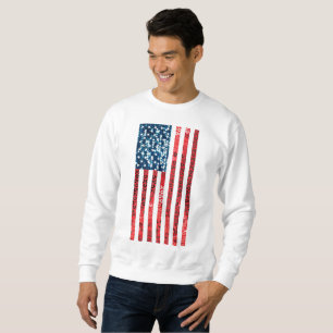 vertical american flag mens sweatshirt