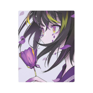 Vertical anime girls 11" x14" Metal Wall Art