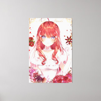 vertical anime girls Premium Wrapped Canvas Gloss) Print