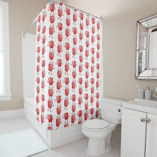 Vertical Apples Shower Curtain (In Situ)