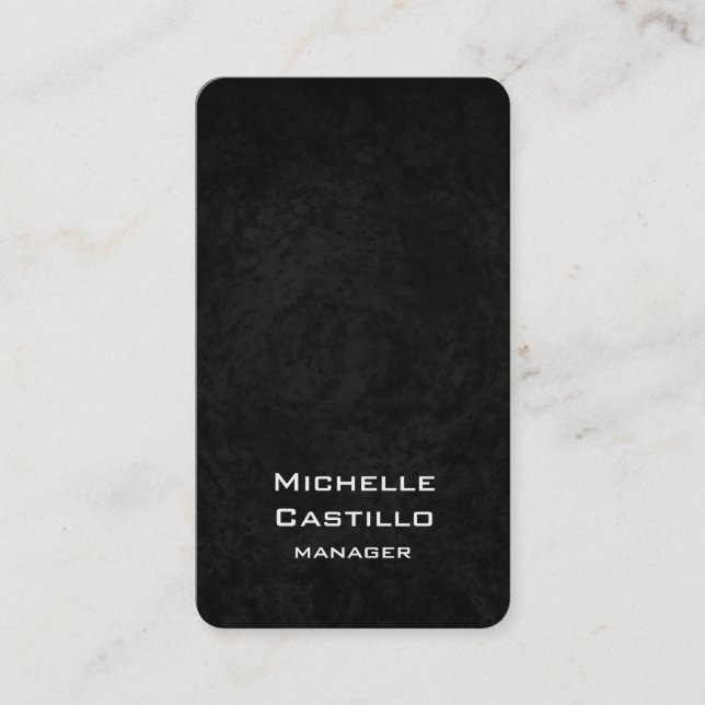 Vertical Artistic Gray Black Unique Design Business Card (Front)