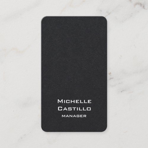 Vertical Artistic Premium Black Unique Design Business Card