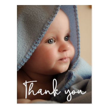 Vertical Baby Photo Birth Announcement Thank You Postcard Vertical Baby Photo Birth Announcement Thank You Postcard