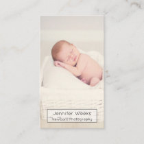 Vertical Baby Photography Newborn Photographer Business Card