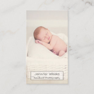 Vertical Baby Photography Newborn Photographer Business Card