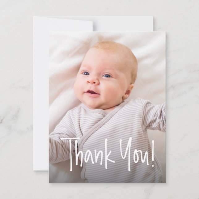 Vertical Baby Shower Birth Announcement Photos (Front)