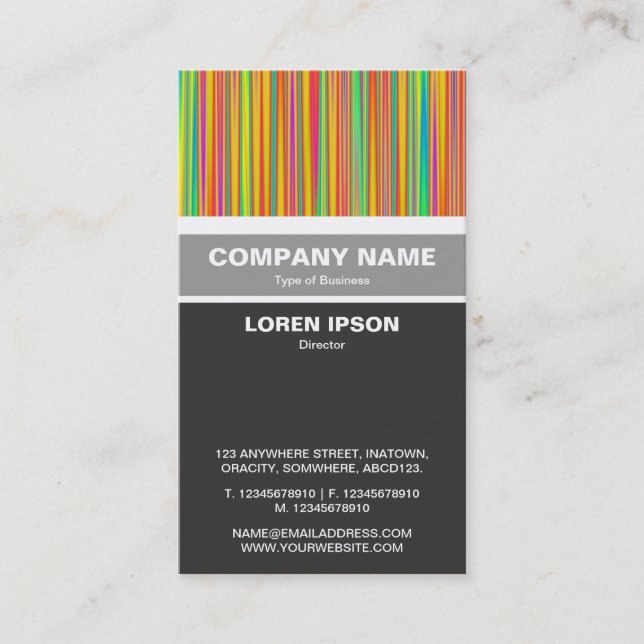 Vertical Banded - Abstract 120716(010) Business Card (Front)