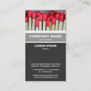 Vertical Banded - Matches Business Card