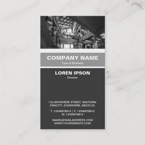 Vertical Banded _ Modern Interior Business Card