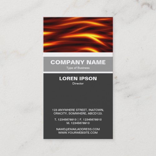 Vertical Banded _ Tongues of Fire Business Card