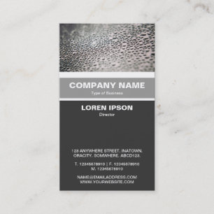 Vertical Banded - Water Droplets on Glass 02 Business Card