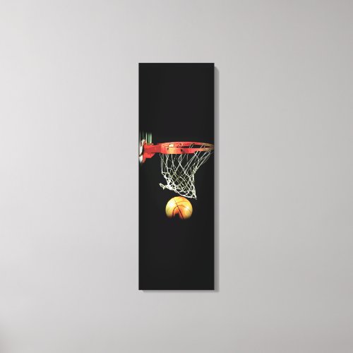 Vertical Basketball Wrapped Canvas