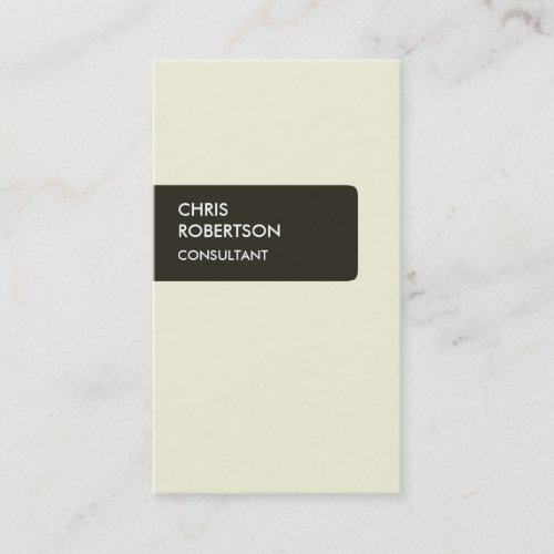 Vertical Beige Color Attractive Business Card
