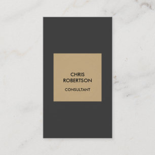 Vertical Beige Grey Contemporary Business Card