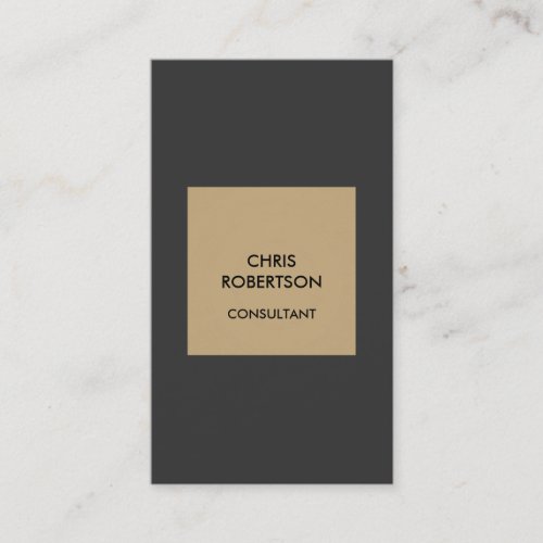 Vertical Beige Grey Contemporary Business Card