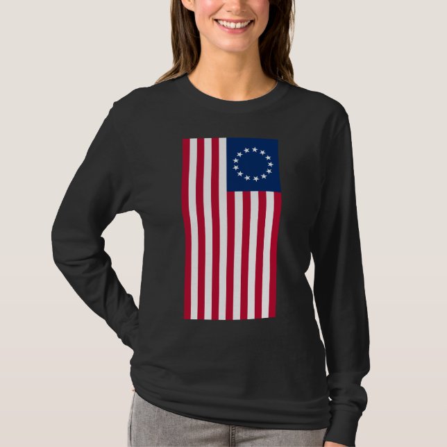 Vertical Betsy Ross Flag T-shirt (Front)